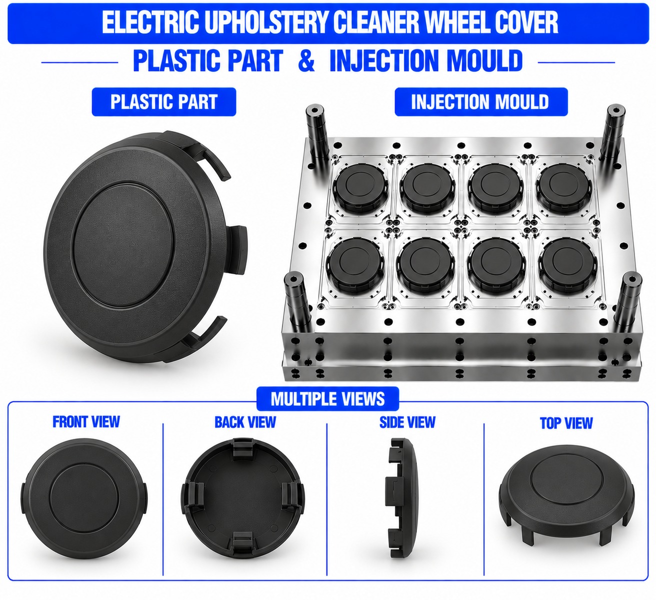 Electric Upholstery Cleaner Plastic Wheel Cover Mould and Moulding Service